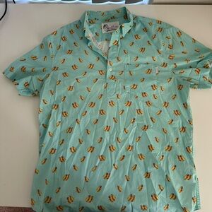 Chubbies Mint Green Shirt with Taco Print